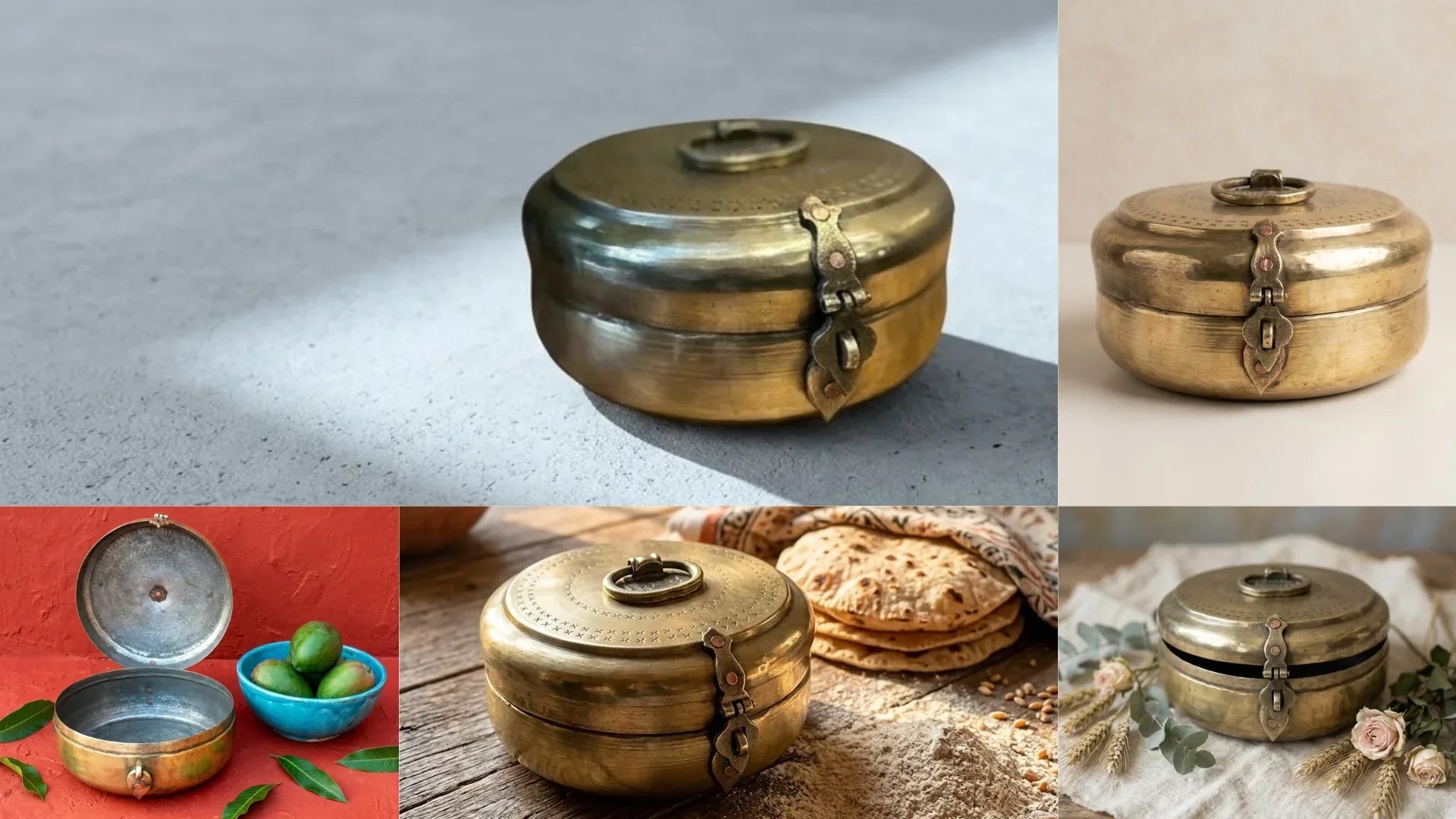 Antique Brass Chapathi Box – A Traditional Touch for Modern Kitchens