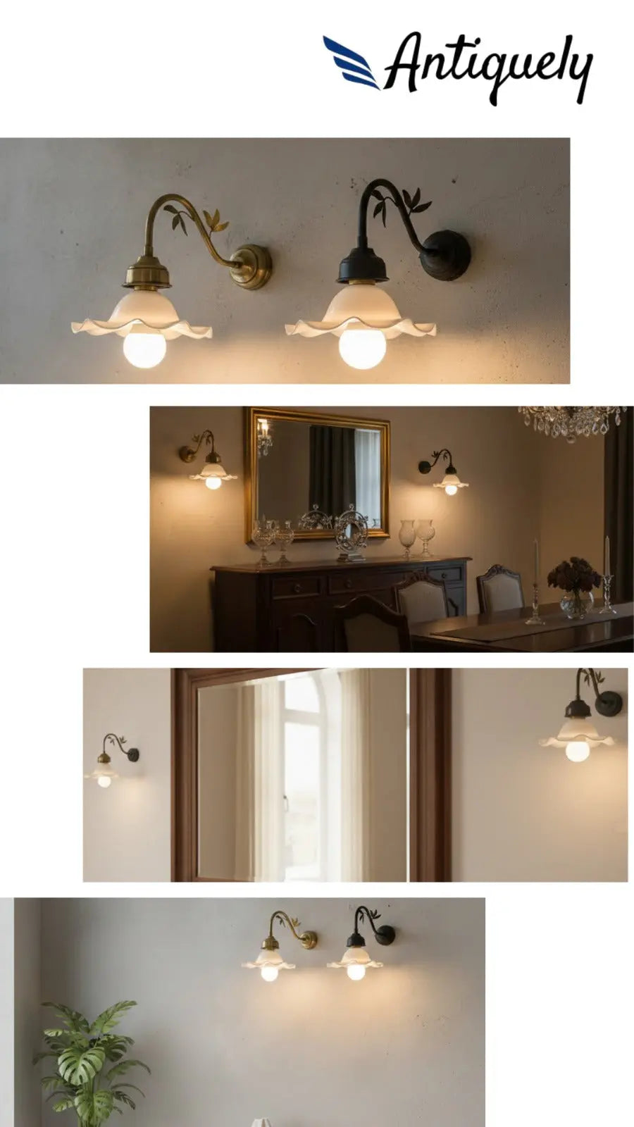 Hand Crafted vintage wall lights