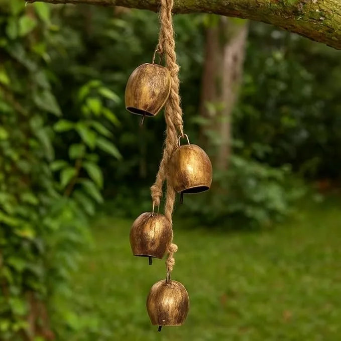 Fabulo Brass Hanging Bells for Home Decor