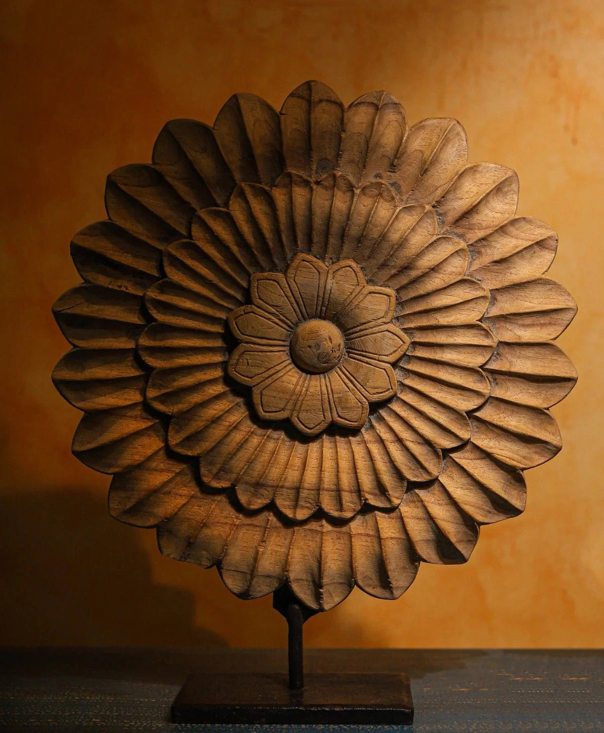 Drifted Wood Flower Decor - Dia 14"
