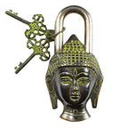 Brass Buddha Lock with Two Keys