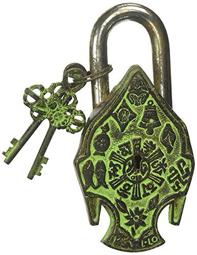 Brass Buddha Lock with Two Keys