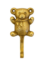 Brass Teddy Bear Wall Hook