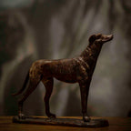 Antique Brass Dog Sculpture