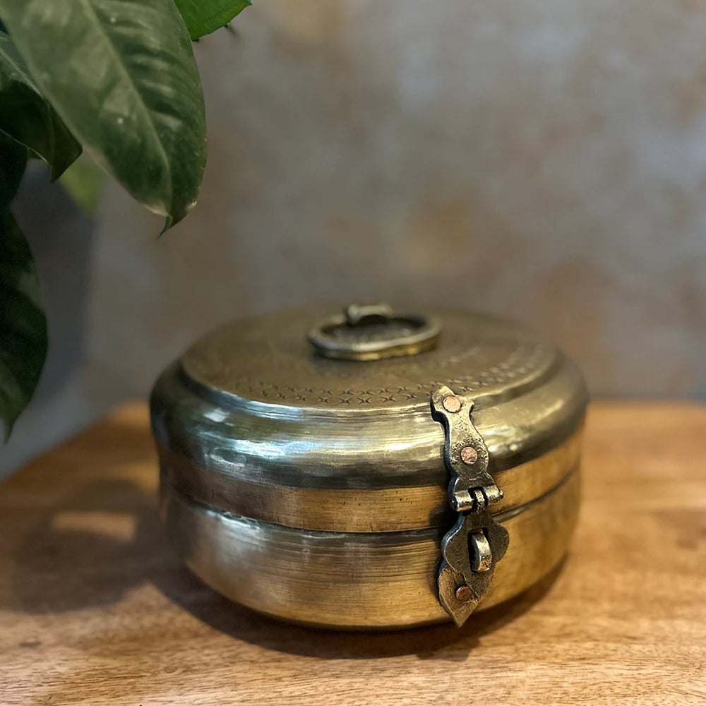 Antique Brass Chapathi Box