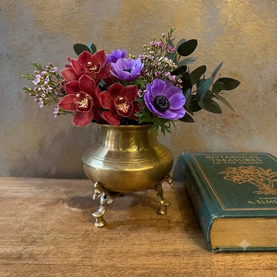 Antique Brass Pot Small