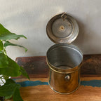 Antique brass storage box with lid showcasing vintage rustic home decor