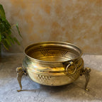 Antique Brass Bowl Planter