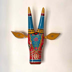 Red cow wall decor handpainted decorative wall art.