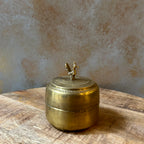 Antique Small Brass Box with Bird