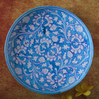 Ceramic Blue Pottery Wall Plate - 10"