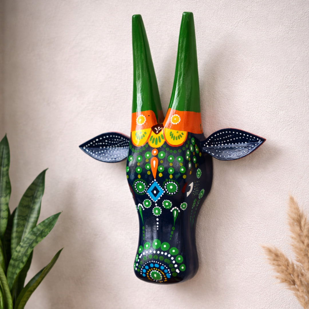 Ivory Cow Wall Decor Handpainted