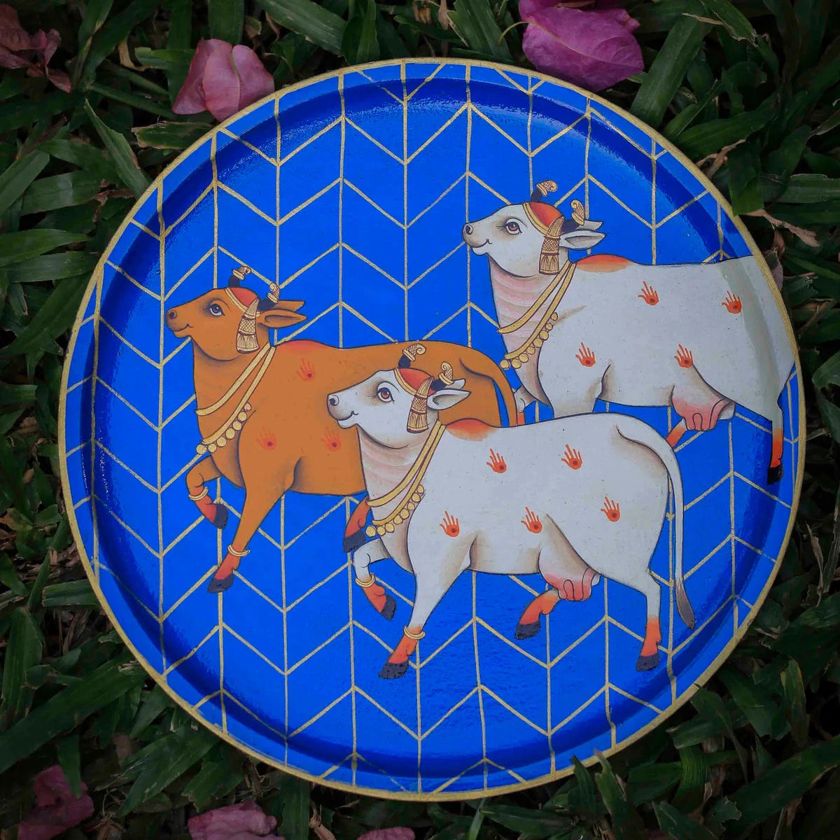 Pichwai Handpainted Wall Plate - 10"