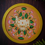 Pichwai Cow Handpainted Wall Plate - 8"