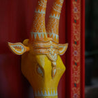 Wooden Wall Frame with Cow Face