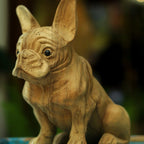 Wooden Dog Table Decor Sculpture