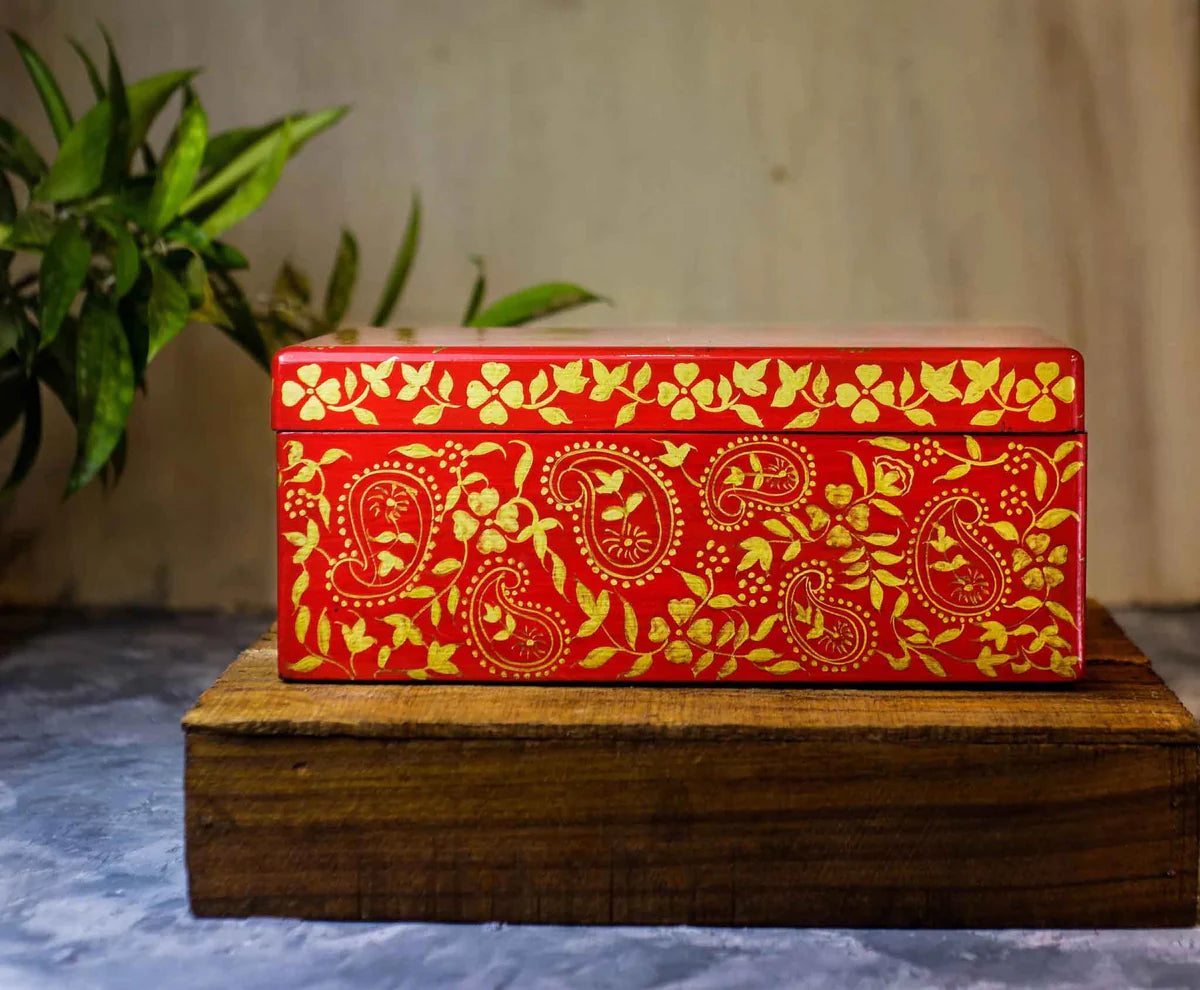 Wooden Handpainted Keepsake Box