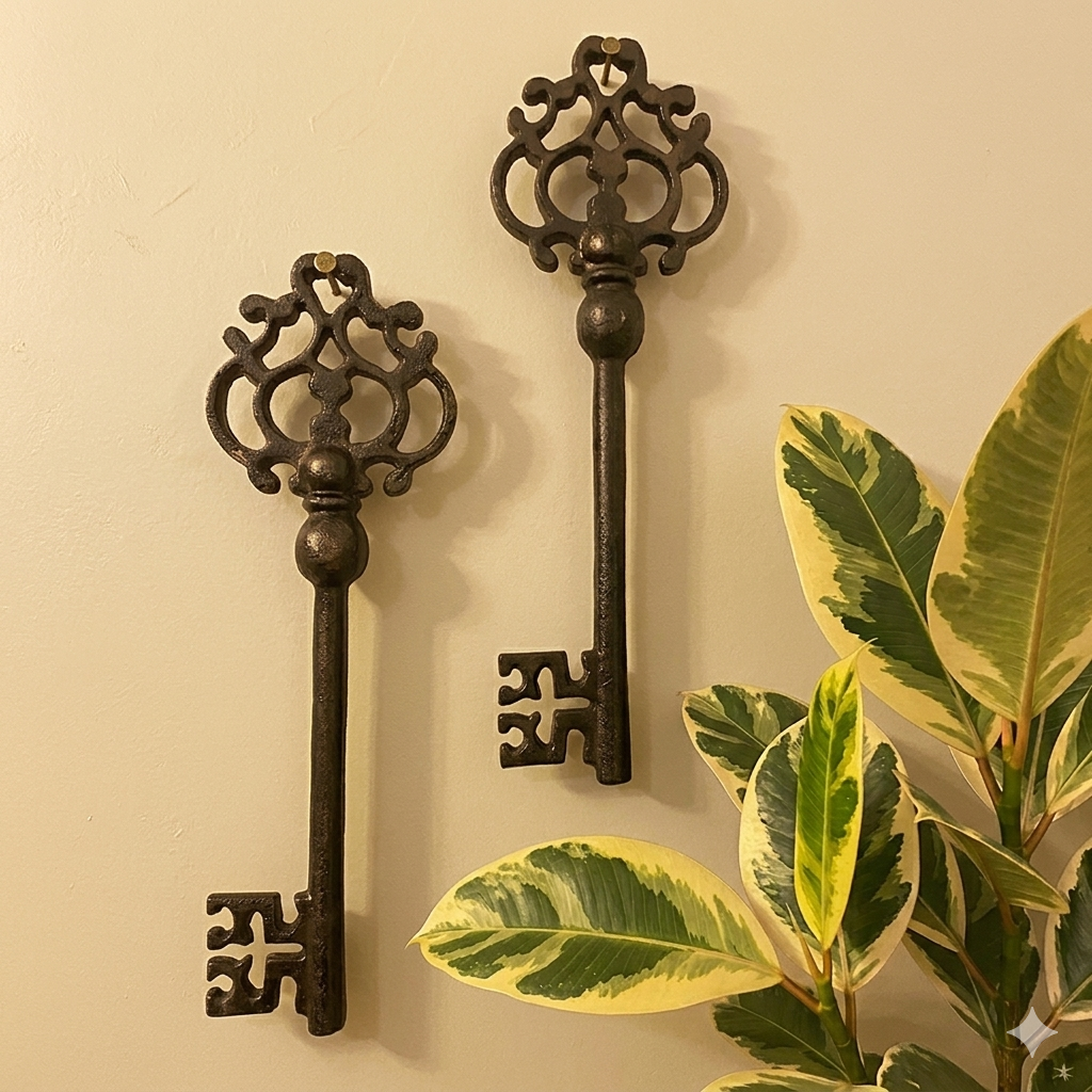 Large Vintage Keys (4 Single Piece)