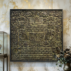 Peacock Handcrafted Wooden Carved Wall Panel (Vintage)