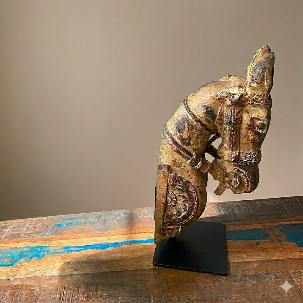 Carved Horse on Stand