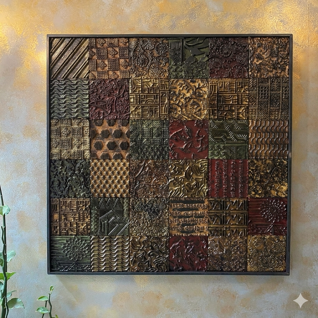 Handcrafted Wooden Carved Wall Panel (Vintage)