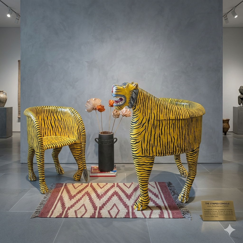 Hand Painted Tiger Seat