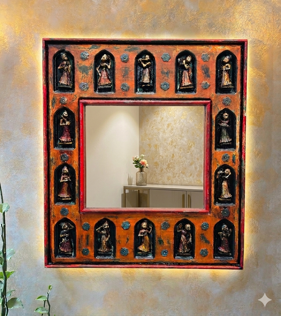 Vraja Kala Jharokha Mirror