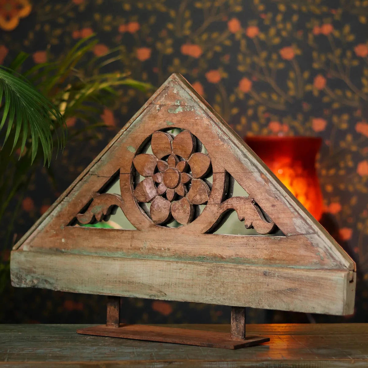 Antique Wooden Carving on Stand