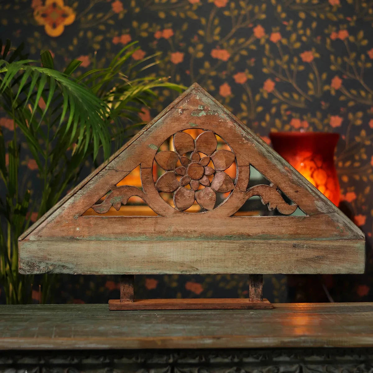 Antique Wooden Carving on Stand