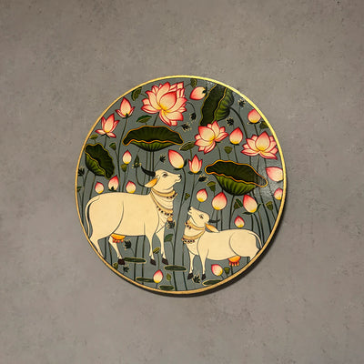 Hand Painted Pichwai Round Panel