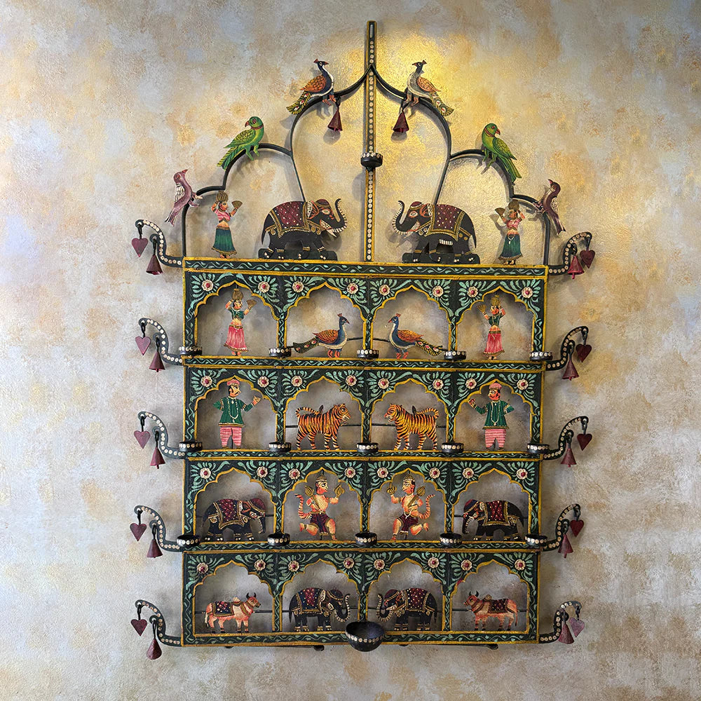Painted Large Toran T-light Candle Holder