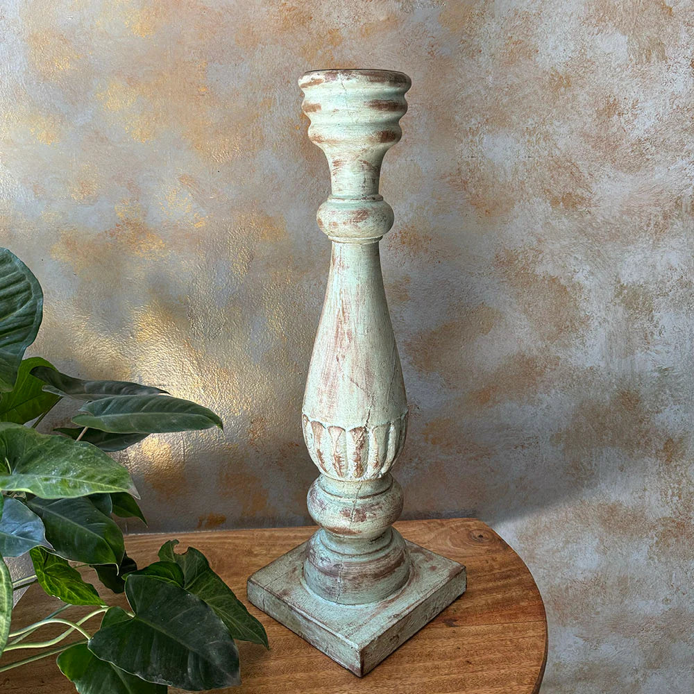 Vintage Wooden Candle Holder