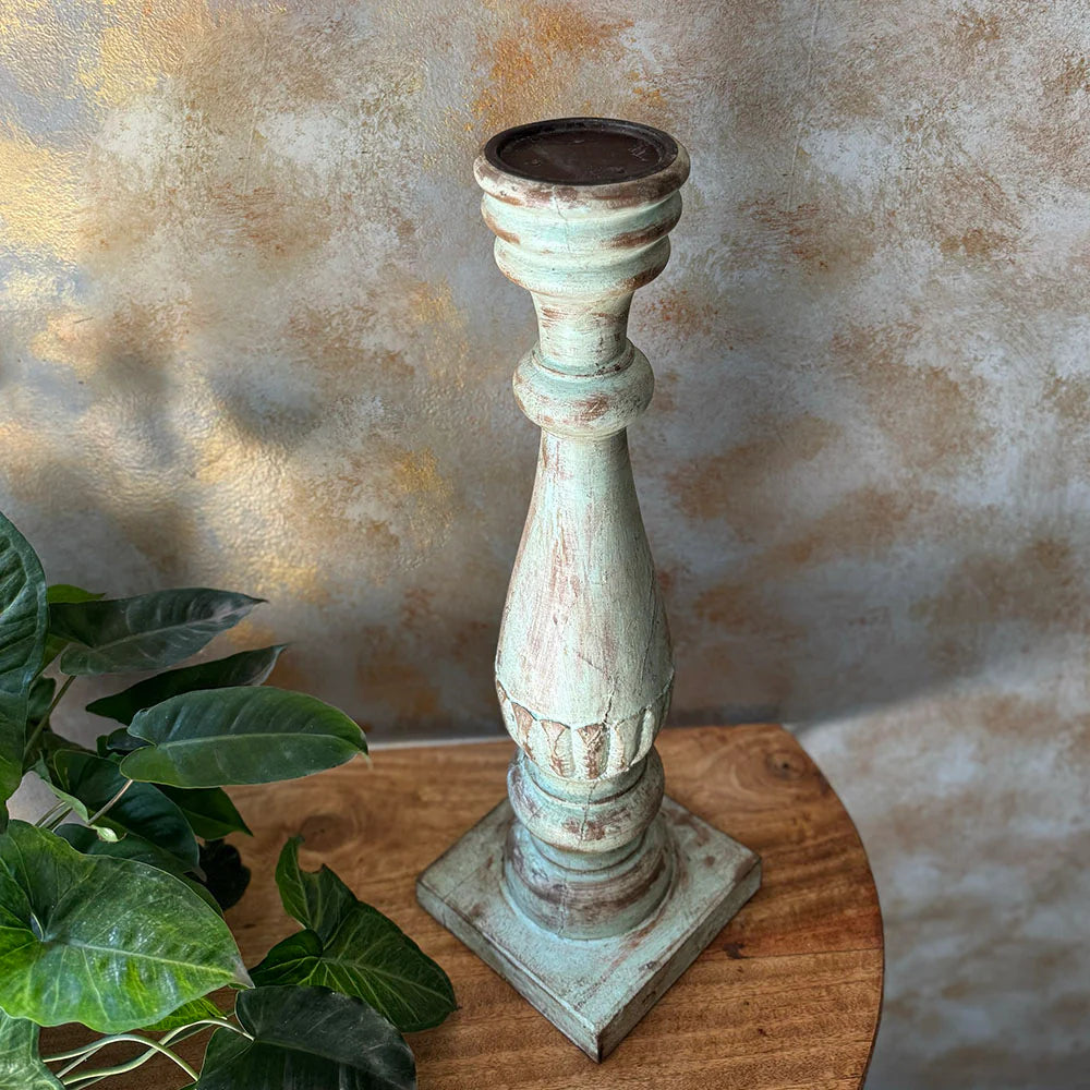 Vintage Wooden Candle Holder