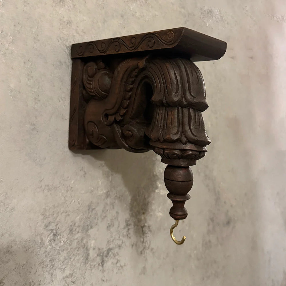 Carved Yali Wooden Bracket