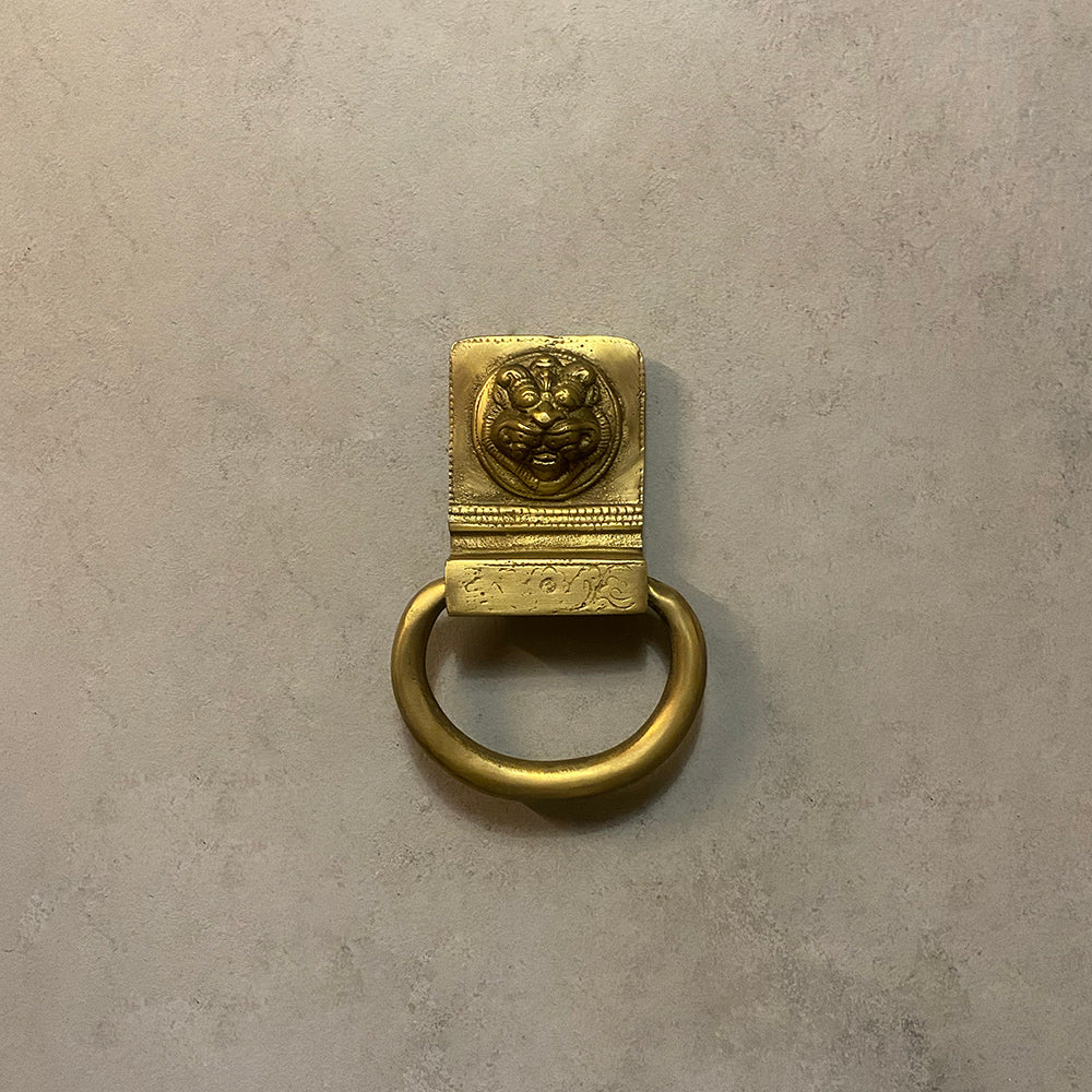 Brass Tiger Face Door Knocker