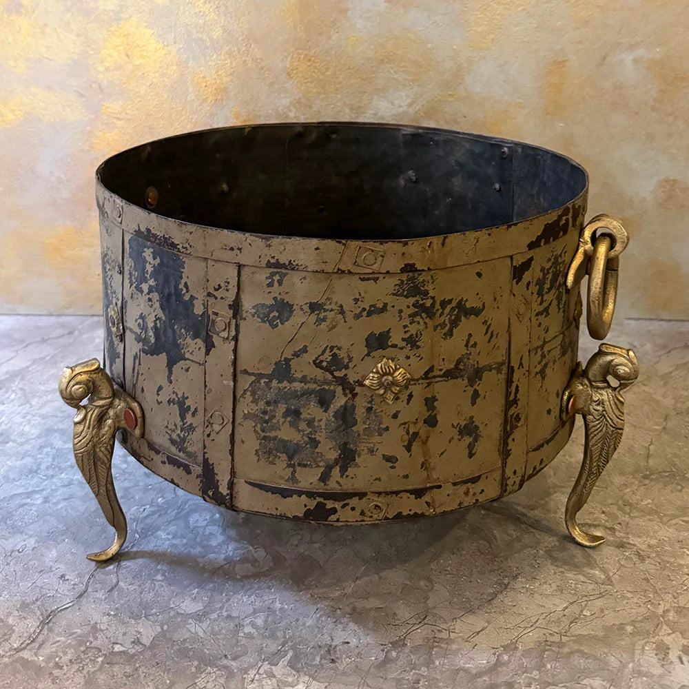 Iron Planter with Brass Legs