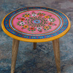 Wooden Round Table - Pink