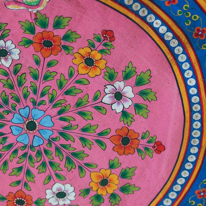 Wooden Round Table - Pink