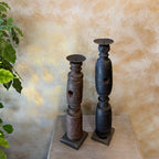 Antique Candle Stands (Set of 2)