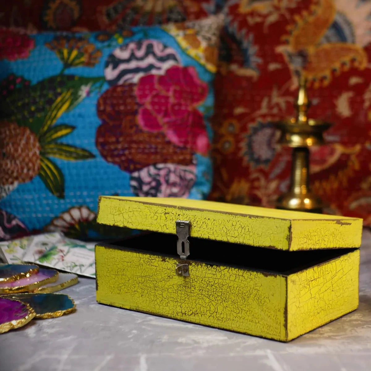 Wooden Distressed Keepsake Box