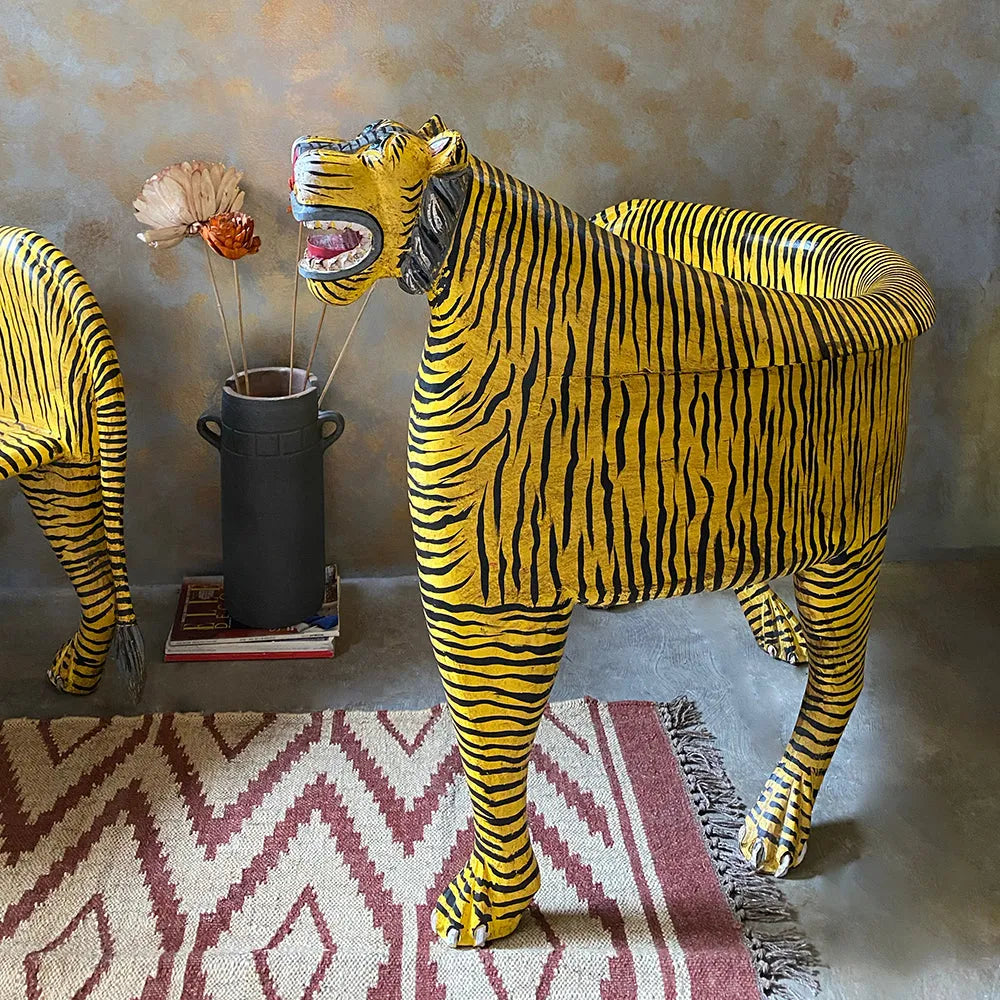 Hand Painted Tiger Seat