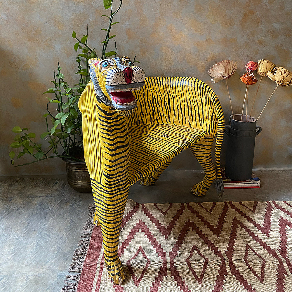 Hand Painted Tiger Seat