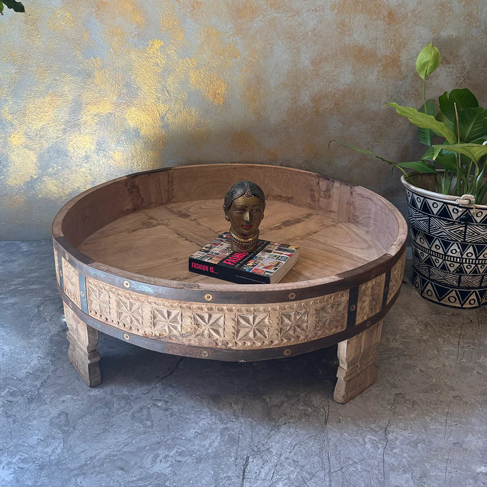 Wooden Grinder/Chakki Table