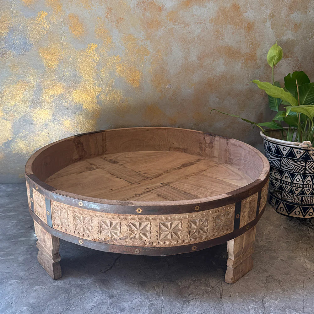 Wooden Grinder/Chakki Table