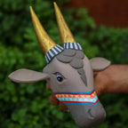 Wooden Cow Head Wall Decor - 12"