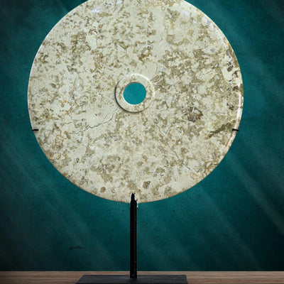 Marble Disc Table Decor on Stand