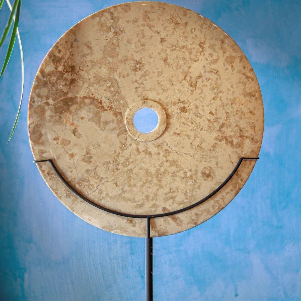 Marble Disc Table Decor on Stand