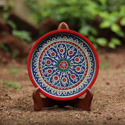Mughal Floral Wall Plate - 8"