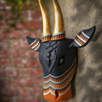 Wooden Cow Head Wall Decor - 15"