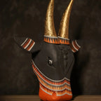 Wooden Cow Head Wall Decor - 15"